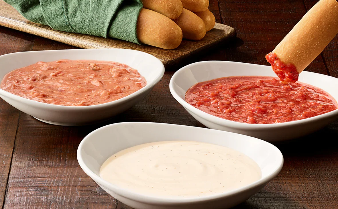 Dipping Sauces with Breadsticks

