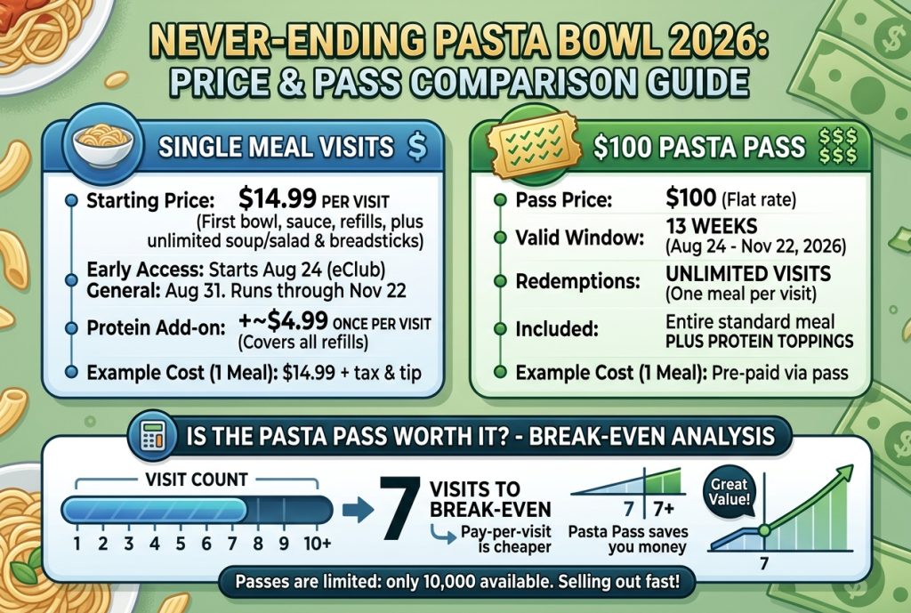 Olive Garden Never-Ending Pasta Bowl 2026